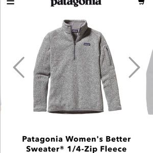 Patagonia quarter zip in heather grey!